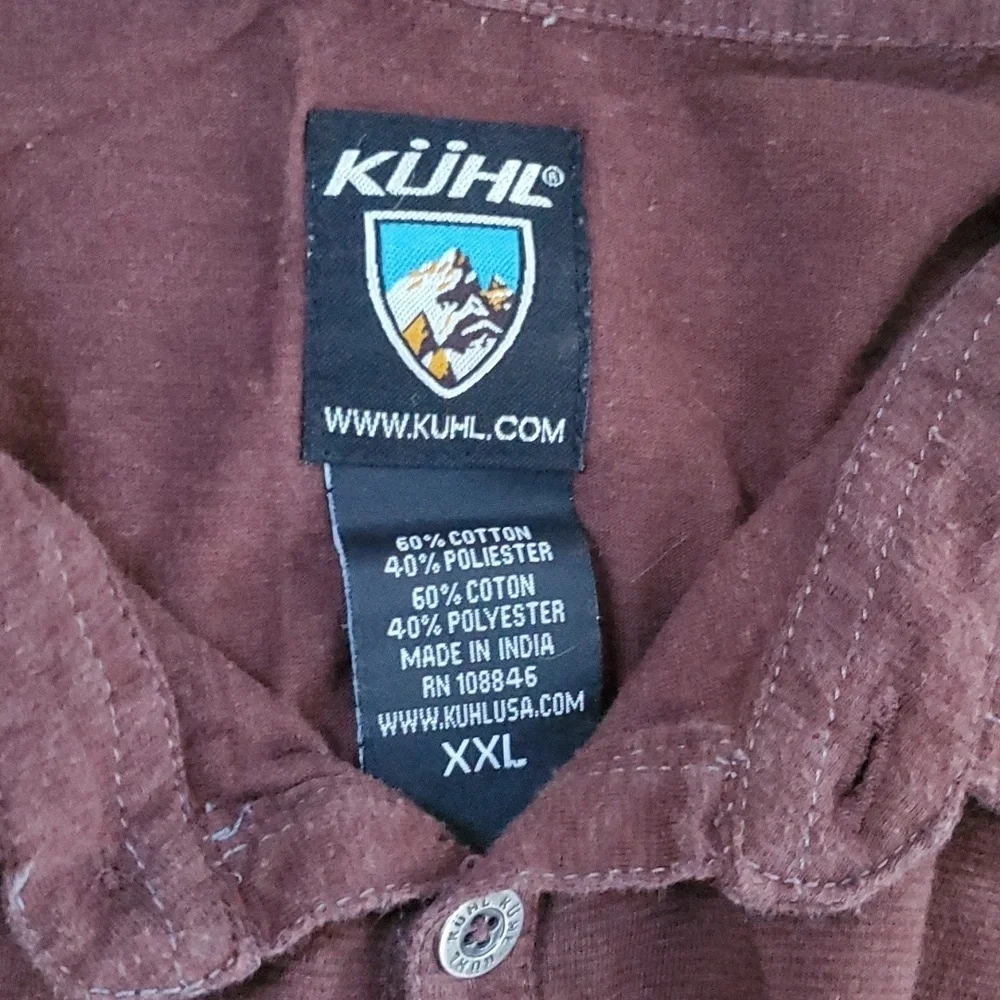 Kuhl Brown 1/4 button polo shirt